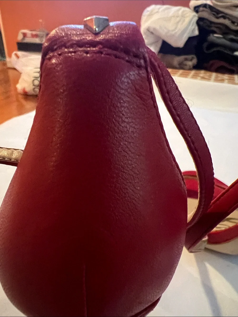 Sam Edelman Red Open-Toe Ankle-Strap Heels